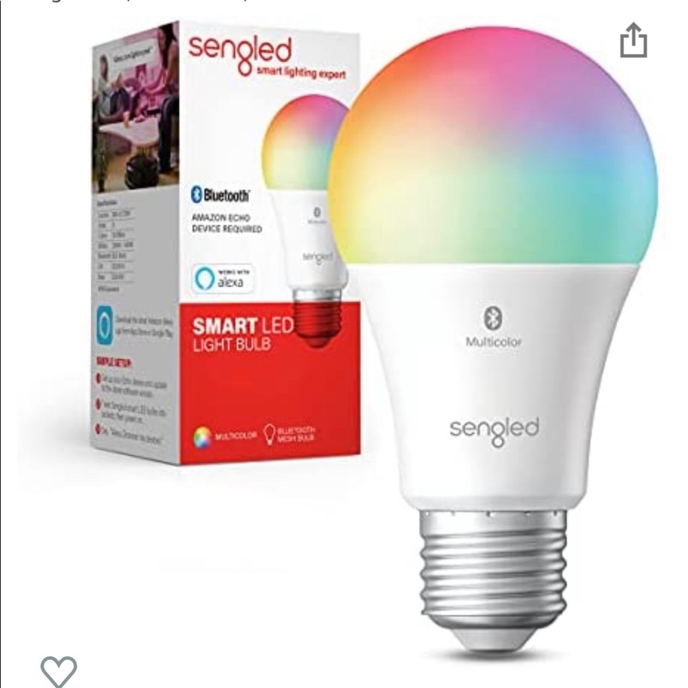 Sengled Smart Light Bulbs, Color Changing Alexa Light Bulb Bluetooth Mesh NIB